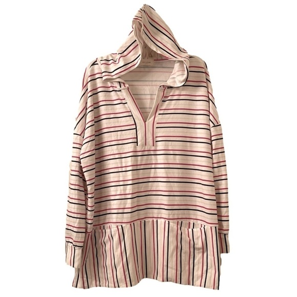 MELLO Day V-Neck Striped Hoodie (L15) - Picture 1 of 6
